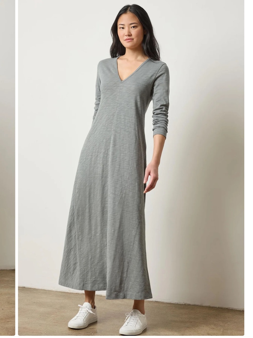Lilla P V-Neck Long Sleeve Maxi Dress NWT